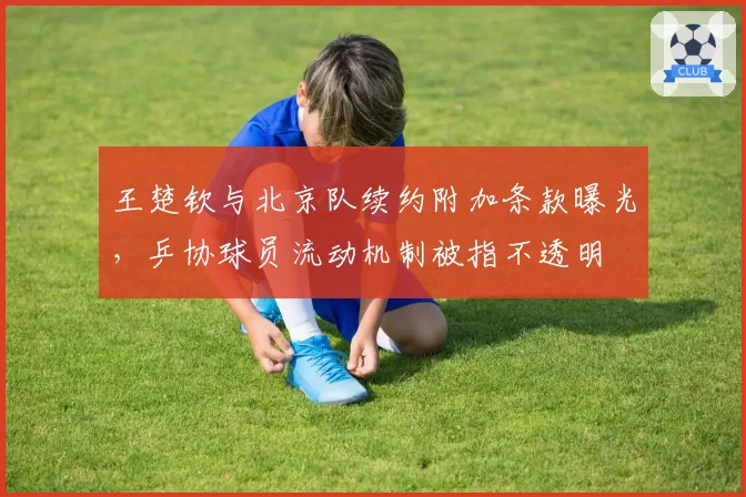 王楚钦与北京队续约附加条款曝光,乒协球员流动机制被指不透明